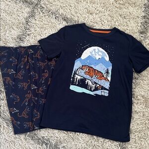 Cat & Jack Tiger Pajama Set Blue